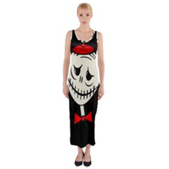 Halloween Monster Fitted Maxi Dress by Valentinaart