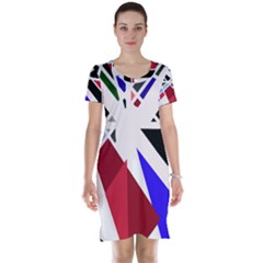 Decorative Flag Design Short Sleeve Nightdress by Valentinaart