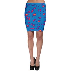 Blue And Red Neon Bodycon Skirt