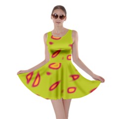 Yellow Neon Design Skater Dress by Valentinaart
