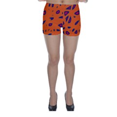 Orange Neon Skinny Shorts by Valentinaart