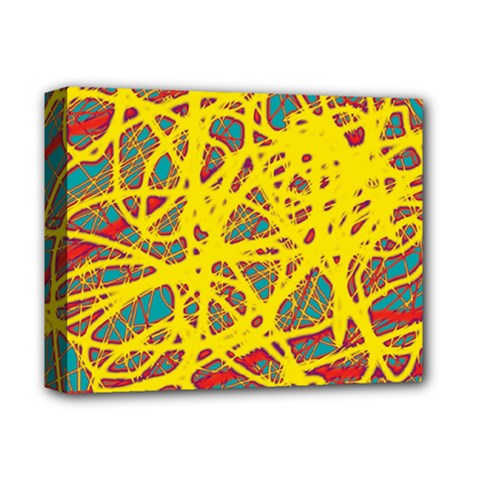 Yellow Neon Deluxe Canvas 14  X 11 