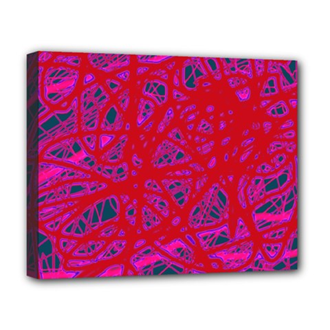 Red neon Deluxe Canvas 20  x 16  