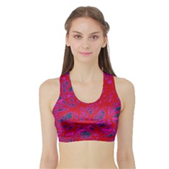 Red neon Sports Bra with Border