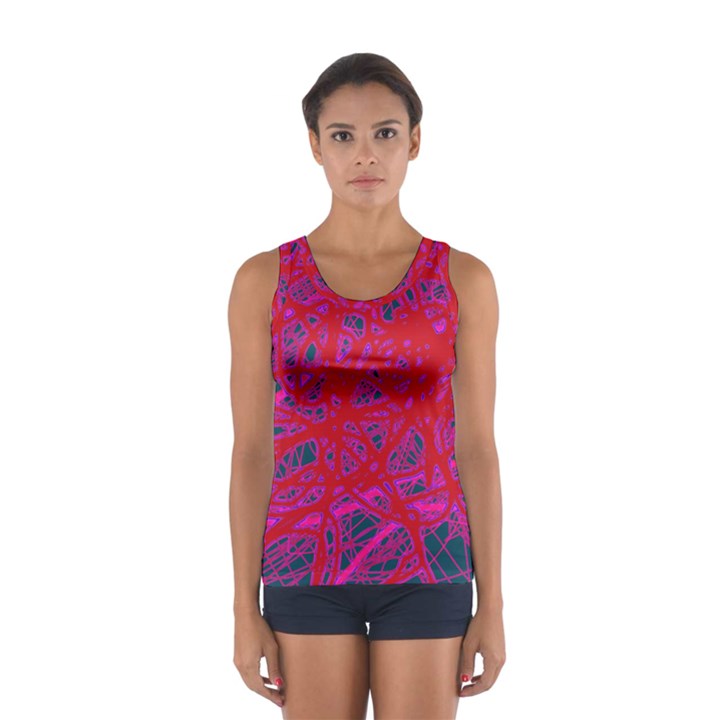 Red neon Women s Sport Tank Top 