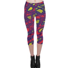 Abstract high art Capri Leggings 