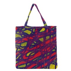 Abstract High Art Grocery Tote Bag by Valentinaart