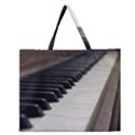 Piano Keys  Zipper Large Tote Bag View1