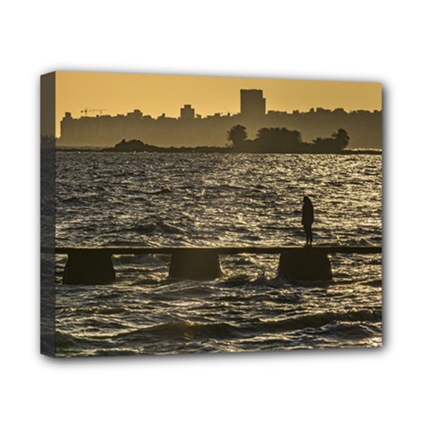 River Plater River Scene At Montevideo Canvas 10  X 8  by dflcprints