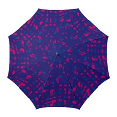 Blue And Pink Neon Golf Umbrellas by Valentinaart