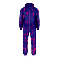 Blue And Pink Neon Hooded Jumpsuit (kids) by Valentinaart