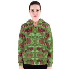 Bleeding Hearts Forest Women s Zipper Hoodie by pepitasart