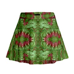 Bleeding Hearts Forest Mini Flare Skirt by pepitasart