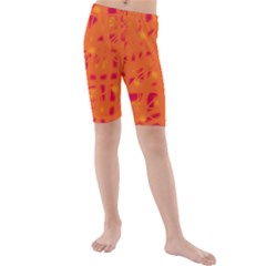 Orange Kid s Mid Length Swim Shorts