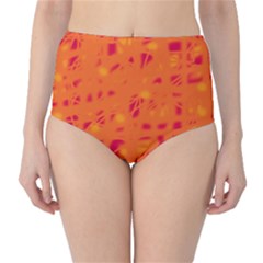 Orange High-waist Bikini Bottoms