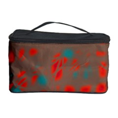 Red And Brown Cosmetic Storage Case by Valentinaart