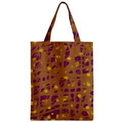 Brown And Purple Zipper Classic Tote Bag by Valentinaart