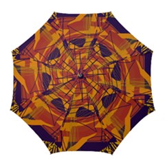 Orange High Art Golf Umbrellas by Valentinaart