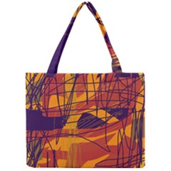 Orange High Art Mini Tote Bag by Valentinaart