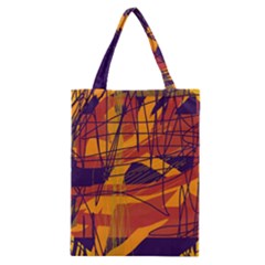 Orange High Art Classic Tote Bag by Valentinaart