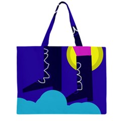 Walking On The Clouds  Zipper Large Tote Bag by Valentinaart