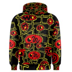 Red And Yellow Hot Design Men s Zipper Hoodie by Valentinaart