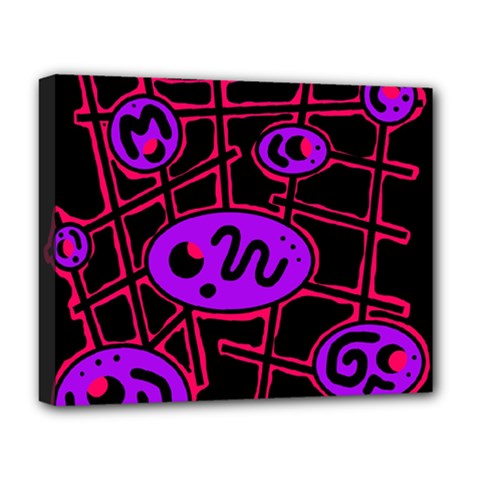 Purple And Red Abstraction Deluxe Canvas 20  X 16   by Valentinaart