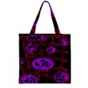 Purple and red abstraction Zipper Grocery Tote Bag View1