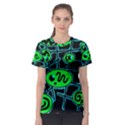 Green and blue abstraction Women s Sport Mesh Tee View1