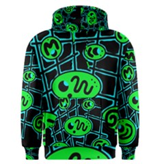 Green and blue abstraction Men s Pullover Hoodie