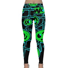 Green and blue abstraction Yoga Leggings 
