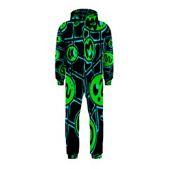 Green and blue abstraction Hooded Jumpsuit (Kids)
