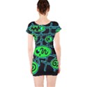 Green and blue abstraction Short Sleeve Bodycon Dress View2
