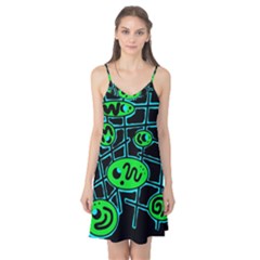 Green and blue abstraction Camis Nightgown