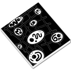 Black And White Crazy Abstraction  Small Memo Pads