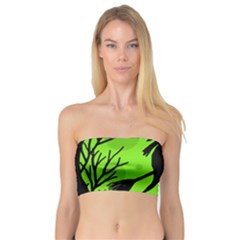Halloween Witch - Green Moon Bandeau Top