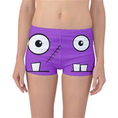 Halloween Frankenstein - Purple Reversible Boyleg Bikini Bottoms by Valentinaart