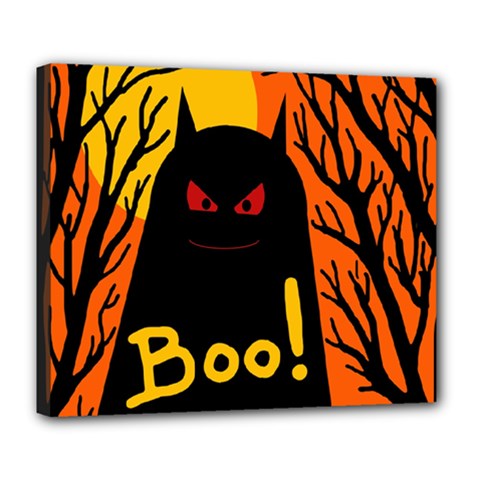 Halloween Monster Deluxe Canvas 24  X 20   by Valentinaart