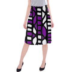 Purple Decor Midi Beach Skirt by Valentinaart