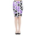 Purple abstract decor Midi Wrap Pencil Skirt View1