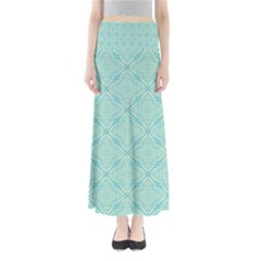 Light Blue Lattice Pattern Maxi Skirts by TanyaDraws