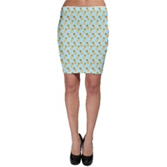 Tropical Watercolour Pineapple Pattern Bodycon Skirt by TanyaDraws