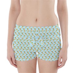 Tropical Watercolour Pineapple Pattern Boyleg Bikini Wrap Bottoms by TanyaDraws