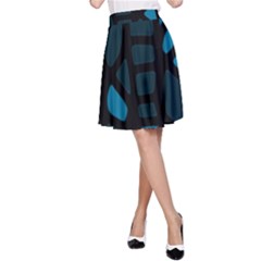 Deep Blue Decor A-line Skirt by Valentinaart