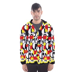 Red And Yellow Chaos Hooded Wind Breaker (men) by Valentinaart