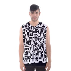 Black And White Abstract Chaos Men s Basketball Tank Top by Valentinaart