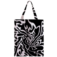 Black And White Decor Zipper Classic Tote Bag by Valentinaart
