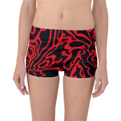 Red And Black Decor Boyleg Bikini Bottoms by Valentinaart