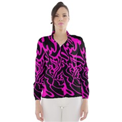 Magenta And Black Wind Breaker (women) by Valentinaart