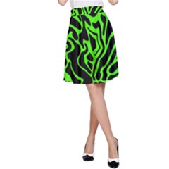 Green And Black A-line Skirt by Valentinaart